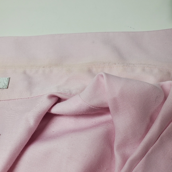 Geoffrey Beene Pink Sateen Blouse Button Down Dress Shirt - Picture 6 of 13
